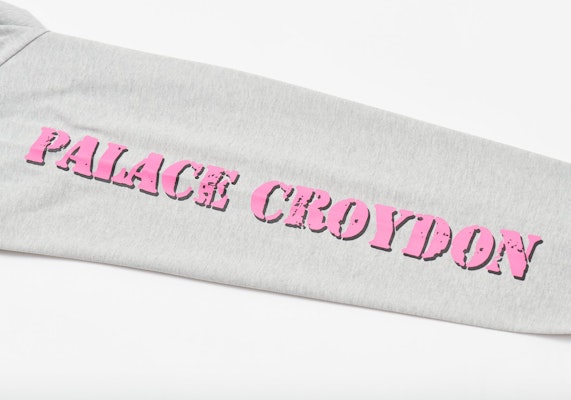 PALACE M-ZONE MUTANT STOMP LONGSLEEVE GREY MARL Shop PALACE M-ZONE MUTANT STOMP LONGSLEEVE GREY MARL