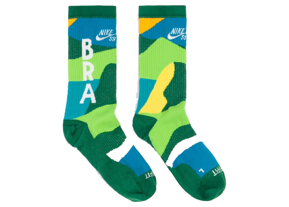 Nike SB x Parra Brazil Federation Kit Socks 'White/Clover' - 노블쉽