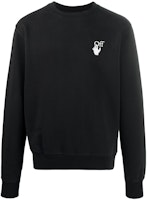 OFF-WHITE Slim Fit Cut Here Logo Sweatshirt Black/White OFF-WHITE Slim Fit Cut Here Logo Sweatshirt Black/White