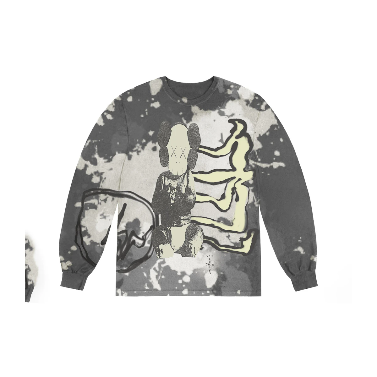 Buy Travis Scott x KAWS For Fragment L/S Tee Multi Grey Buy Travis Scott x KAWS For Fragment L/S Tee Multi Grey