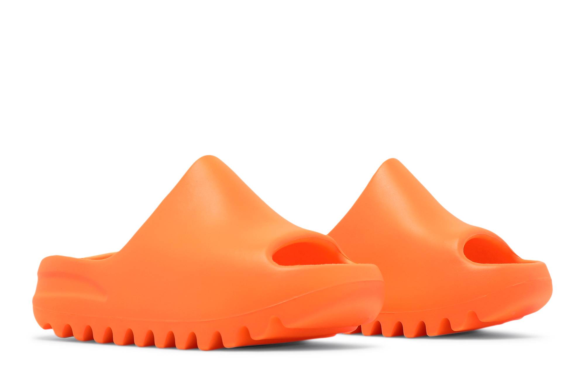 inflamed orange yeezy slides