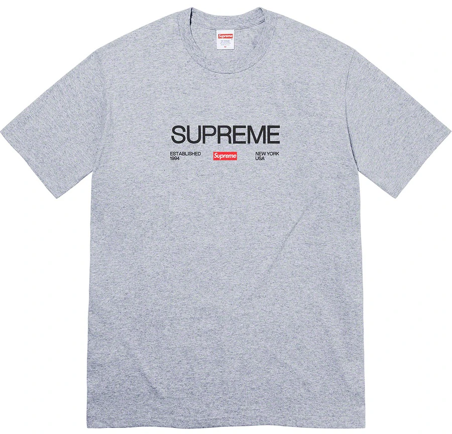 Supreme Color Es Supreme Est. 1994 Tee Heather Grey - Novelship