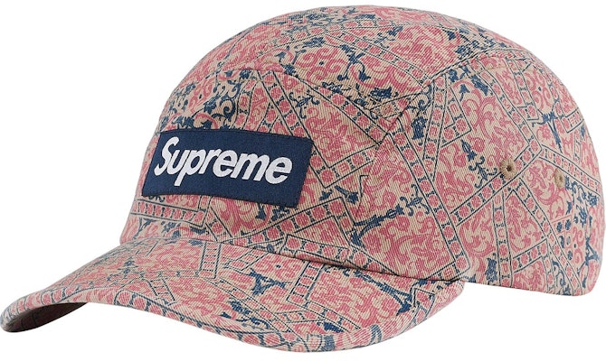 Supreme Washed Chino Twill Camp Cap (FW21) Floral Cards - Novelship