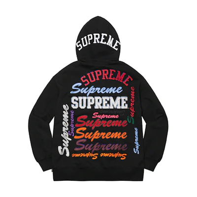 Supreme Multi Logo Hooded Sweatshirt Black