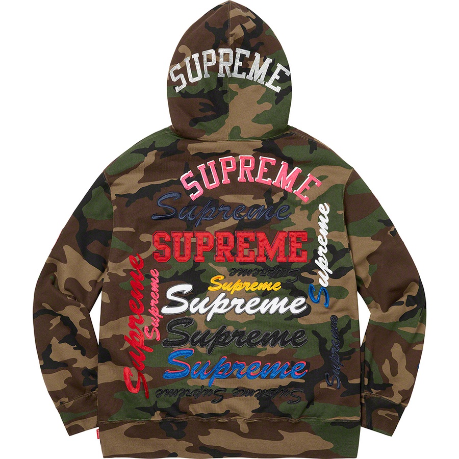 Supreme Multi Logo Hooded Sweatshirt Woodland Camo