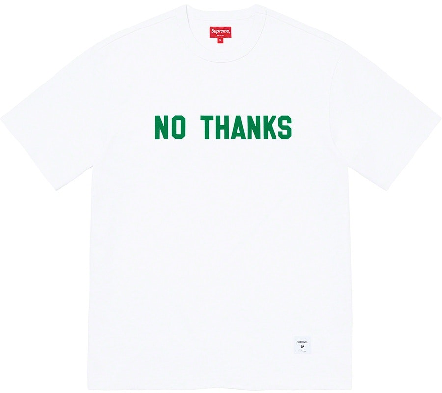 Supreme No Thanks S S Top White Novelship