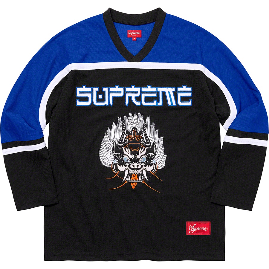 Buy Supreme Demon Hockey Jersey Hitam