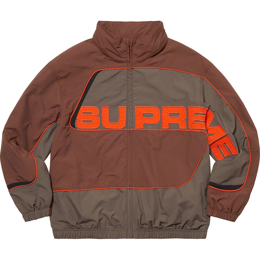 Supreme S Paneled Track Jacket Brown
