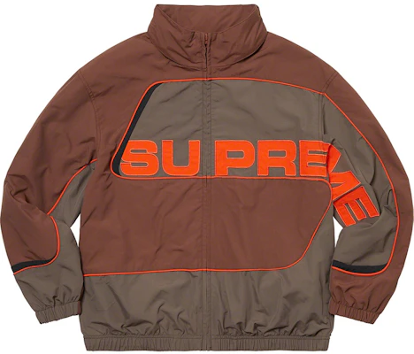 Supreme S Paneled Track Jacket Brown Buy Supreme S Paneled Track Jacket Brown