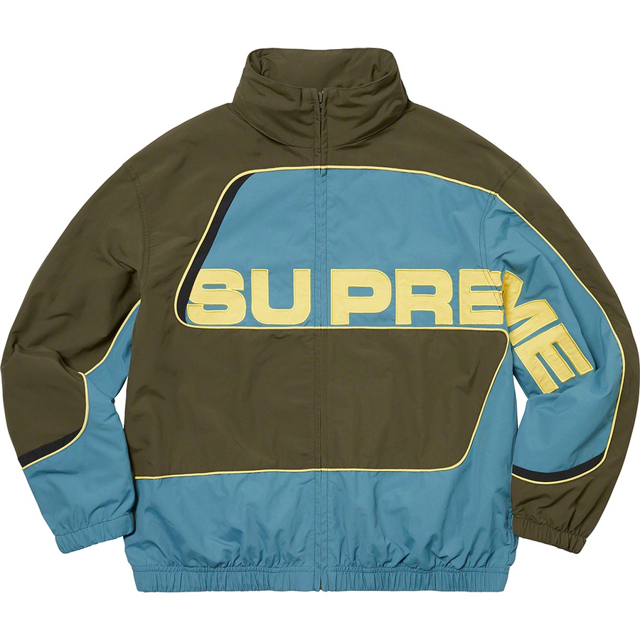 Supreme S Paneled Track Jacket Olive