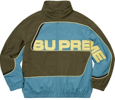 Supreme S Paneled Track Jacket Olive Supreme S Paneled Track Jacket Olive