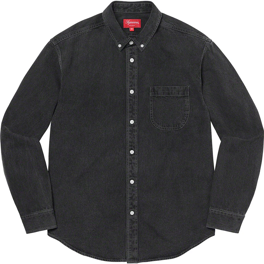 supreme-applique-denim-shirt-black