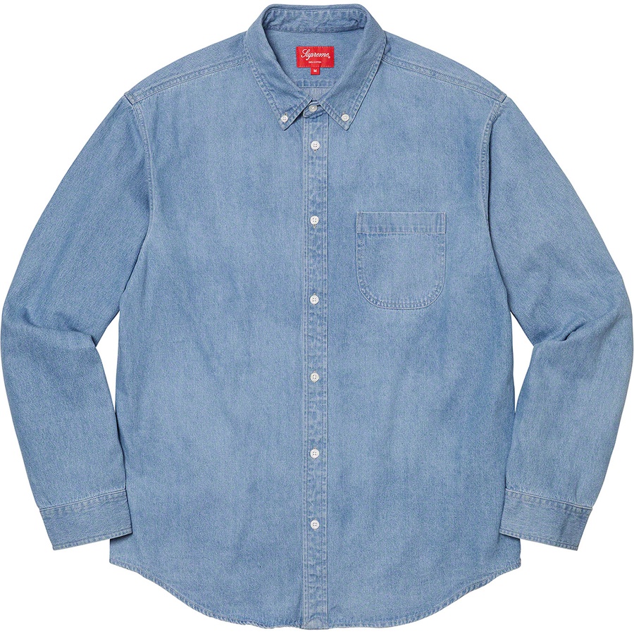 Supreme Appliqué Denim Shirt Blue