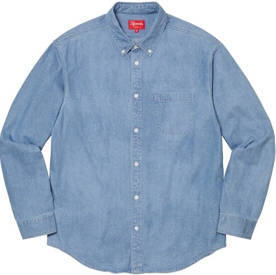 Supreme Appliqué Denim Shirt Blue Buy Supreme Appliqué Denim Shirt Blue