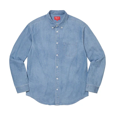 Supreme Appliqué Denim Shirt Blue