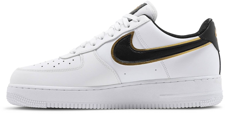  Nike Men's Shoes Air Force 1 '07 LV8 Gold Links Zebra Print  DH5284-100 (Numeric_11_Point_5)