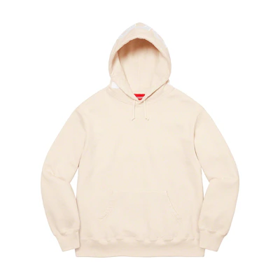 Supreme Contrast Hooded Sweatshirt Natural