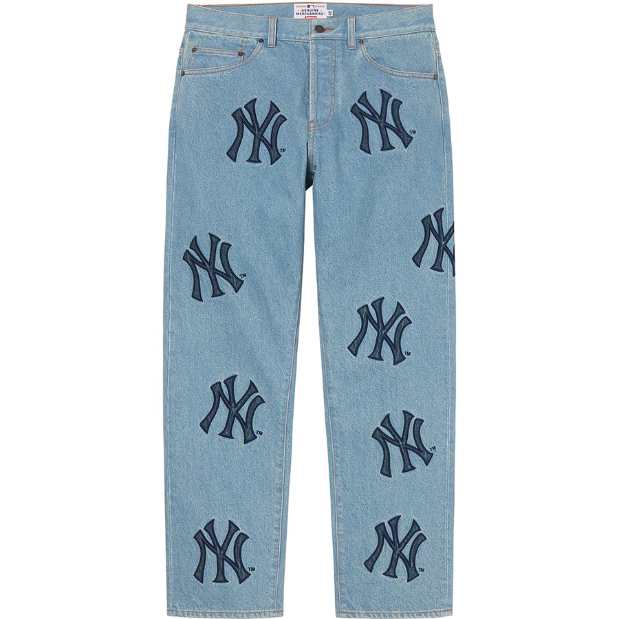Buy Supreme®/New York Yankees™Regular Jean Washed Blue Novelship