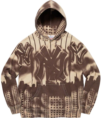 Supreme®/纽约扬基™气刷连帽运动衫黏土色 Buy Supreme®/纽约扬基™气刷连帽运动衫黏土色