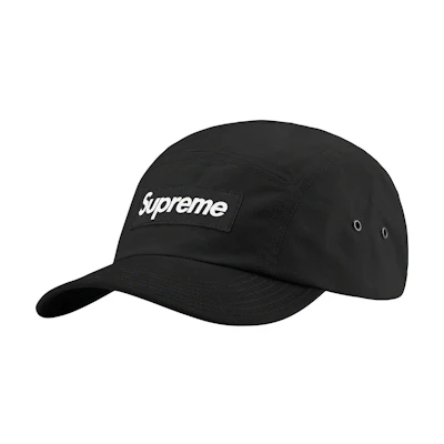 Supreme Waxed Cotton Camp Cap Black