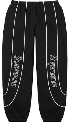 Supreme Track Paneled Sweatpant Black Buy Supreme Track Paneled Sweatpant Black
