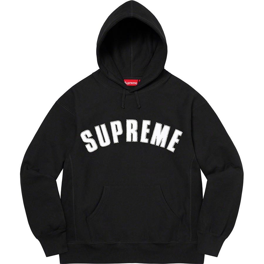 Supreme Pearl Logo Hooded Sweatshirt Black   Novelship