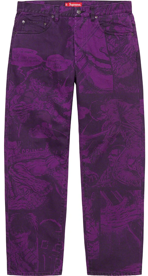 supreme-the-crow-regular-jean-purple