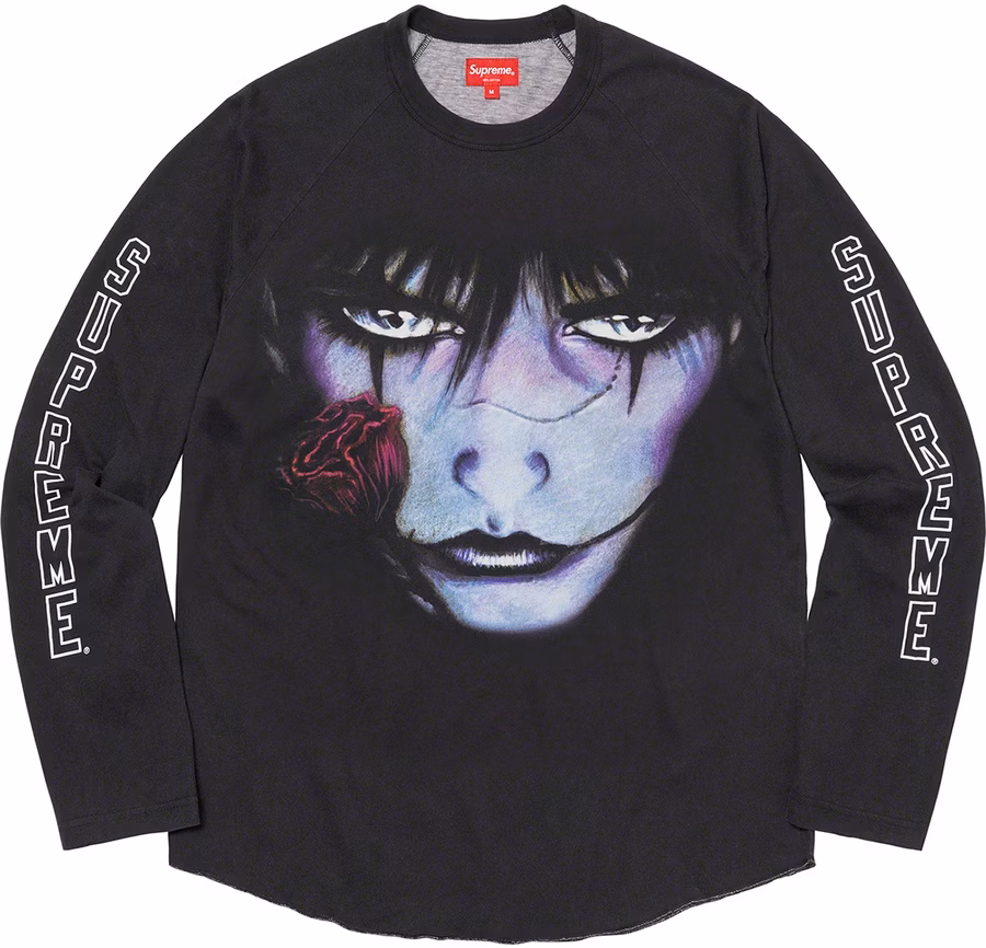 supreme-the-crow-raglan-l-s-top-black-eyes