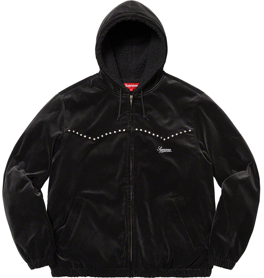 supreme-studded-velvet-hooded-work-jacket-black