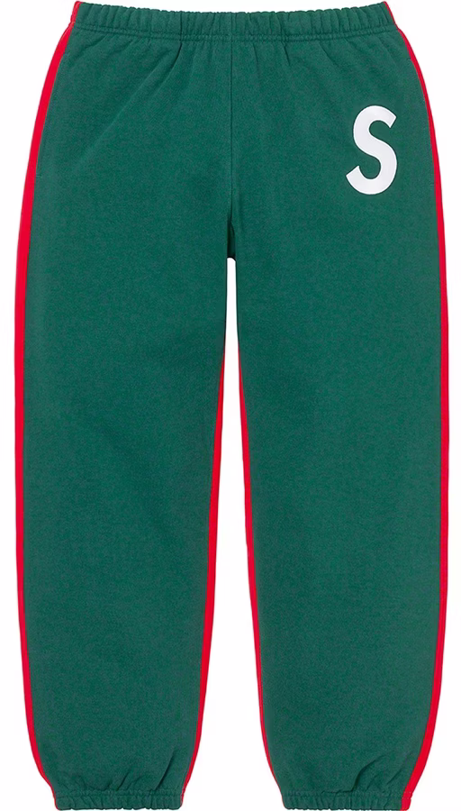 supreme-s-logo-split-sweatpant-dark-green