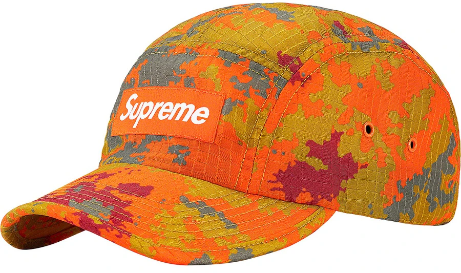 supreme-camo-ripstop-camp-cap-orange-camo