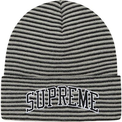 Supreme Rainbow Stripe Beanie Black Novelship