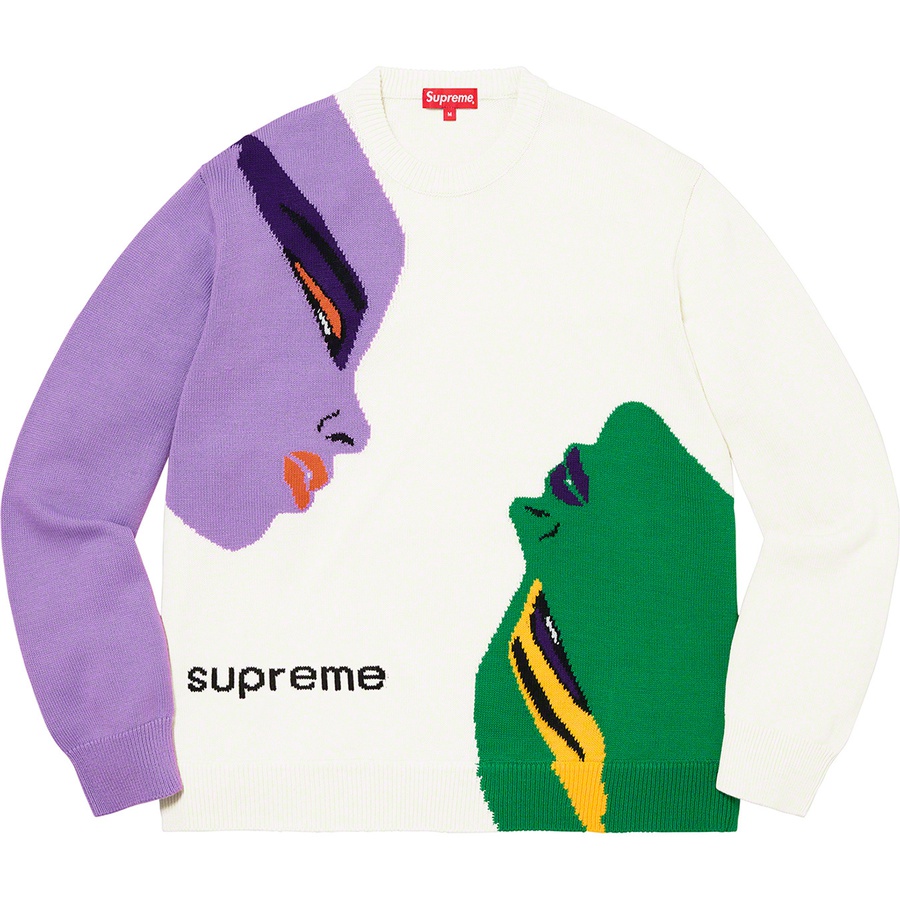 Supreme Faces Sweater Cream (FW21)