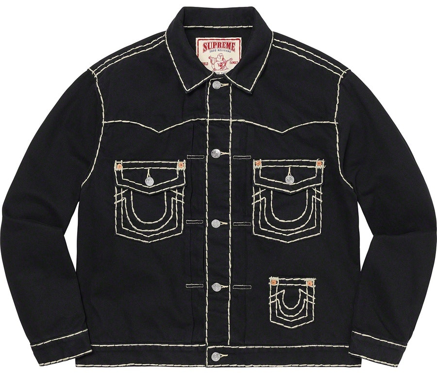 Supreme/True Religion Denim Trucker Jacket Black (FW21) - Novelship