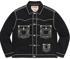 Supreme/True Religion Denim Trucker Jacket Black (FW21)