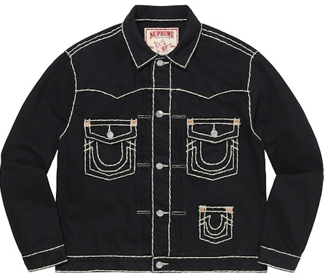 Supreme/True Religion Denim Trucker Jacket Black (FW21) - Novelship