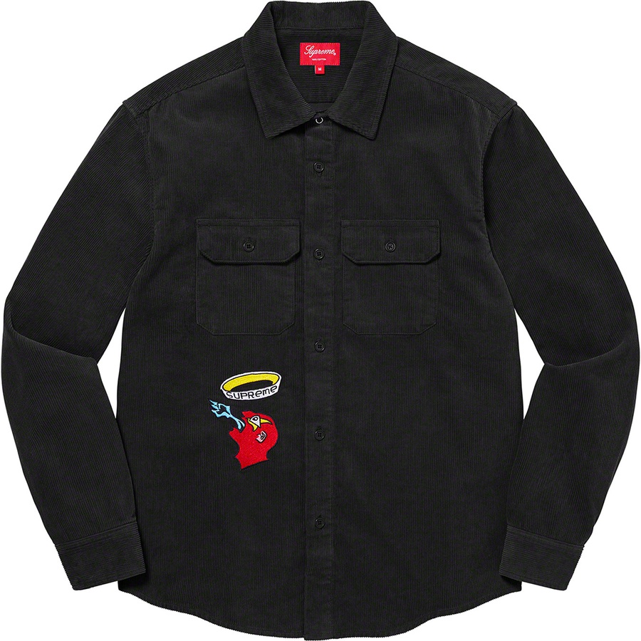 Buy Supreme Gonz Kemeja Kerja Corduroy Hitam (FW21)