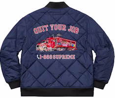 Supreme Quit Your Job Quilted Work Jacket Blue (FW21) Supreme Quit Your Job Quilted Work Jacket Blue (FW21)