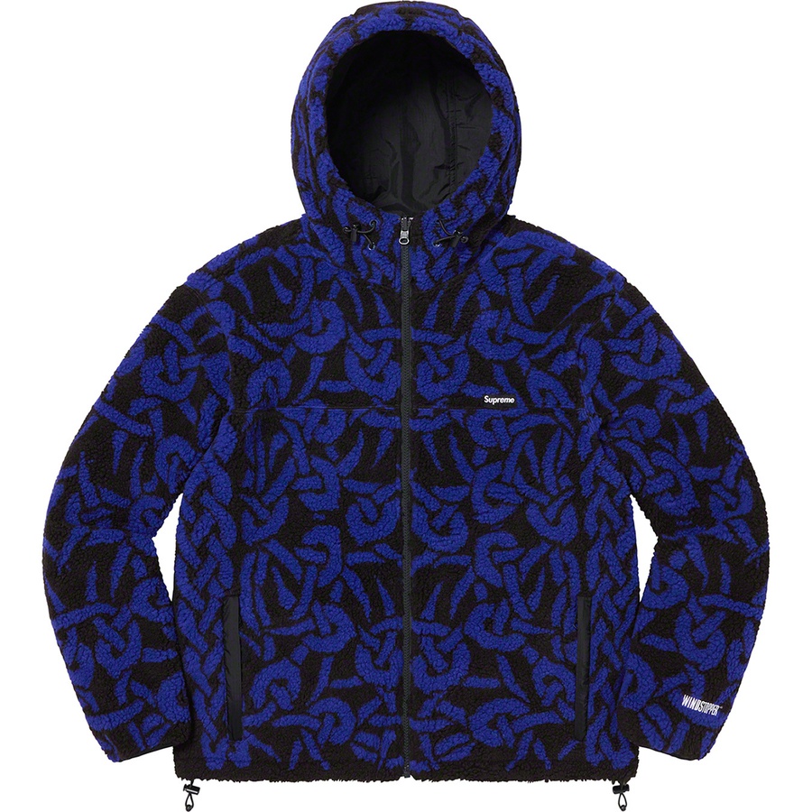 Buy Supreme Celtic Knot Reversible WINDSTOPPER Fleece Hooded Jacket Hitam (FW21).
