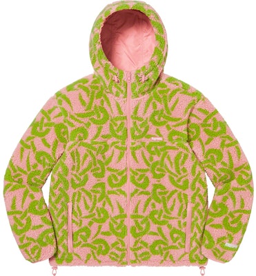 Supreme Celtic Knot Reversible WINDSTOPPER Fleece Hooded Jacket Dusty Pink  (FW21)
