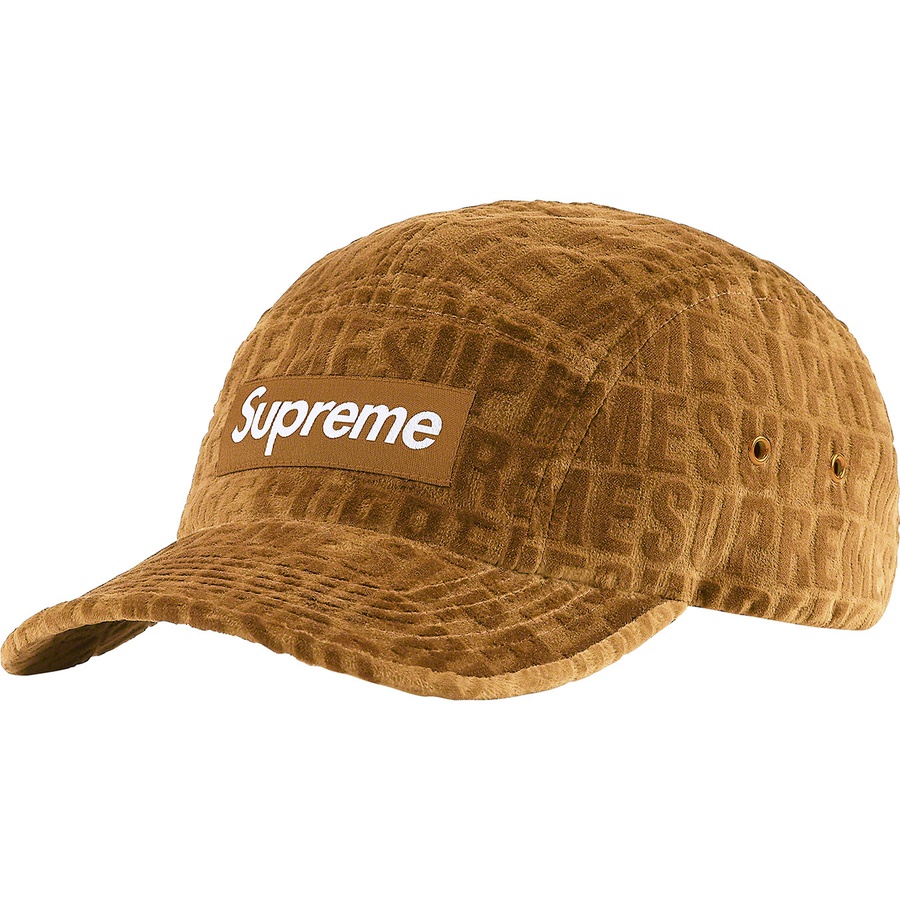 Buy Topi Kamp Beludru Pola Coklat Supreme (FW21)