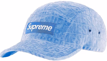 Supreme Velvet Pattern Camp Cap Light Blue (FW21)