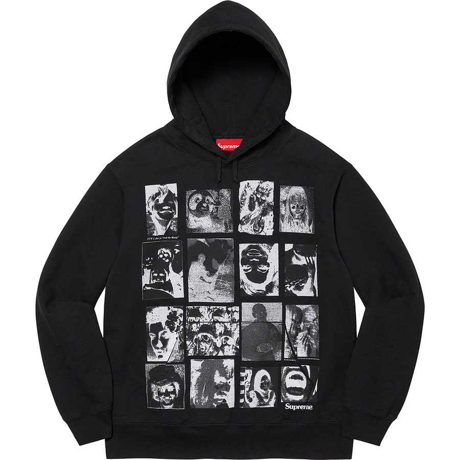 Supreme Collage Grid Hooded Sweatshirt Black (FW21)