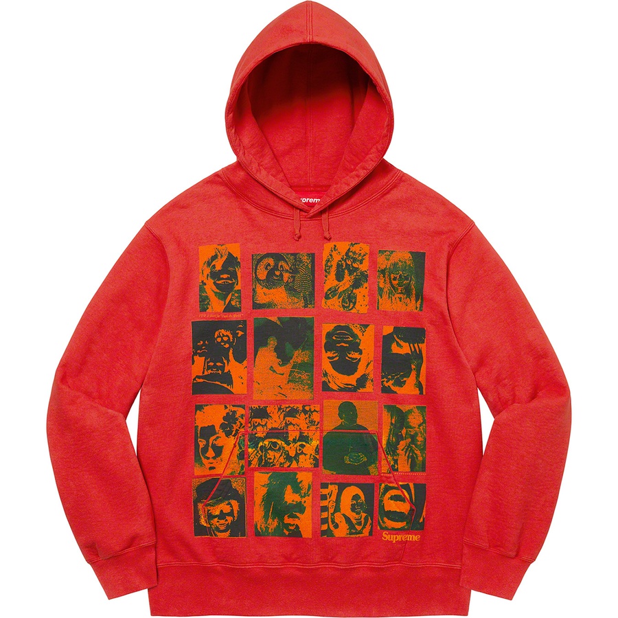 Buy Supreme Collage Grid Hoodie Merah Terkesan (FW21)