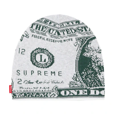 Supreme Dollar Beanie White (FW21)