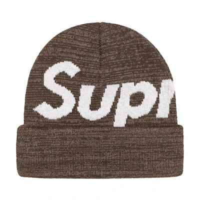 Supreme Big Logo Beanie Brown Static (FW21)
