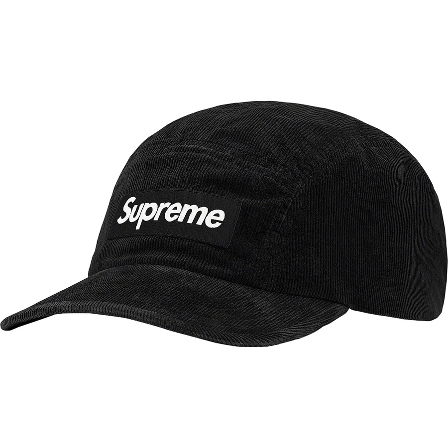 Black Supreme Fine Wale Corduroy Camp Cap Size Onesize 'Black