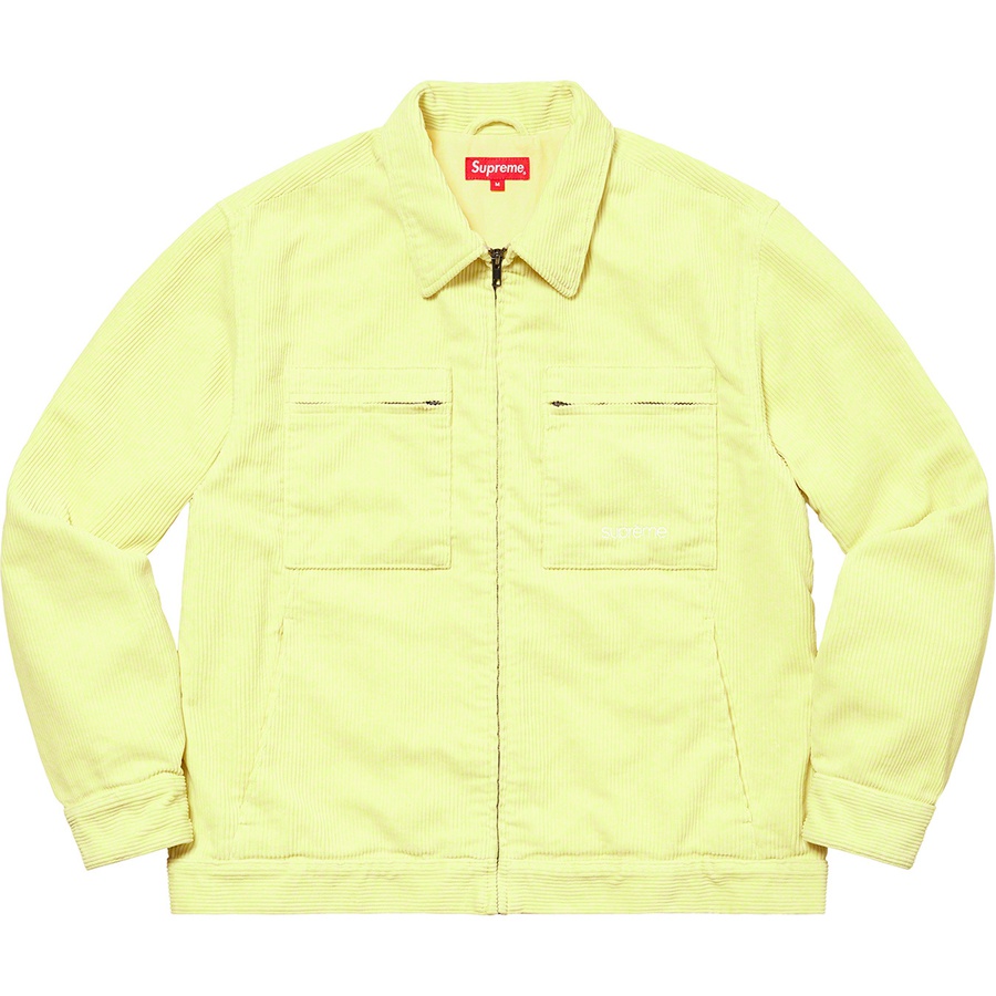 Supreme Corduroy Zip Jacket Pale Yellow (FW21) - Novelship