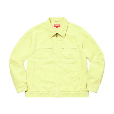 Supreme Corduroy Zip Jacket Pale Yellow (FW21)