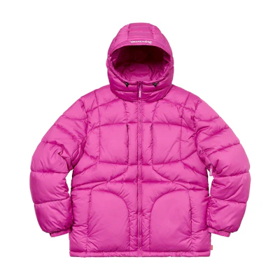 Supreme Warp Hooded Puffy Jacket Fuchsia (FW21)
